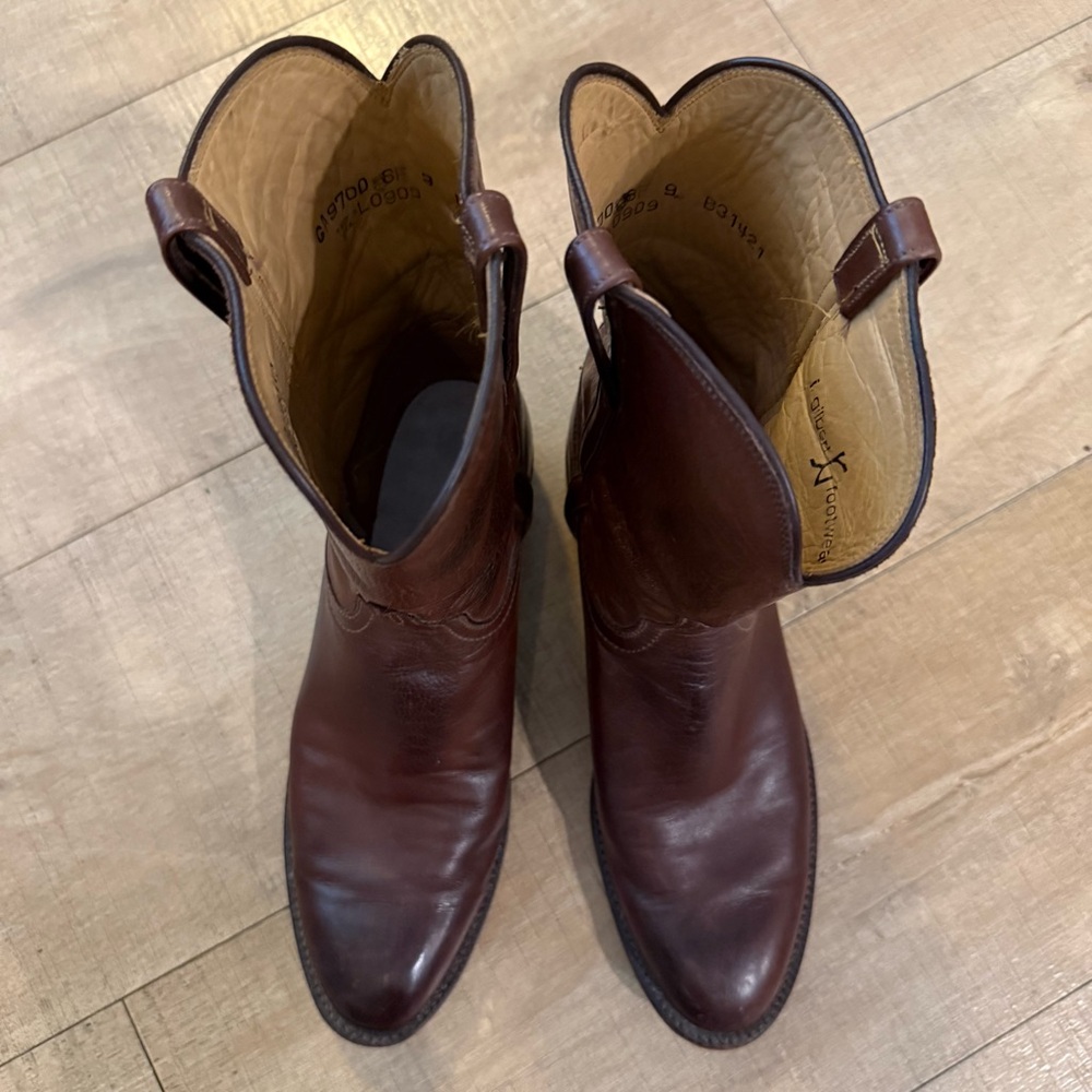 Lucchese Brown Women's Roper Boots - Picture 5 of 12